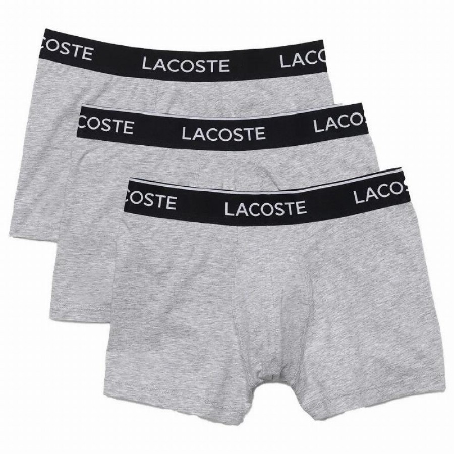 Lacoste Casual Gris Vigore Boxer 3 unites  Offre - Pas cher
