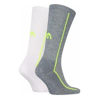 Meias Head Performance Crew Branco Lima Cinza 2 Pares  Oferta + Barato