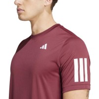 Adidas Club 3 Stripes Red Shadow T-Shirt  Offer + Cheap