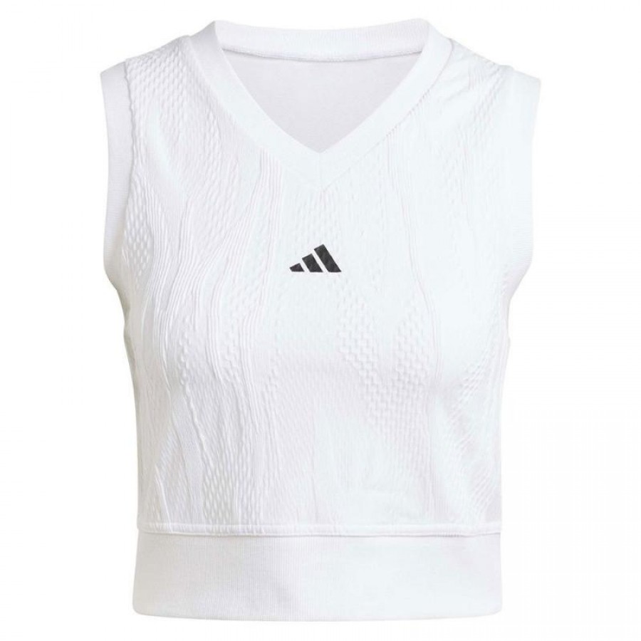 T-shirt Femme Adidas Crop Top Pro Blanc  Offre - Pas cher