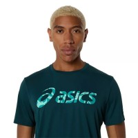 Camiseta Asics Match Graphique saisonnier Verde Saxon  Offre - Pas cher