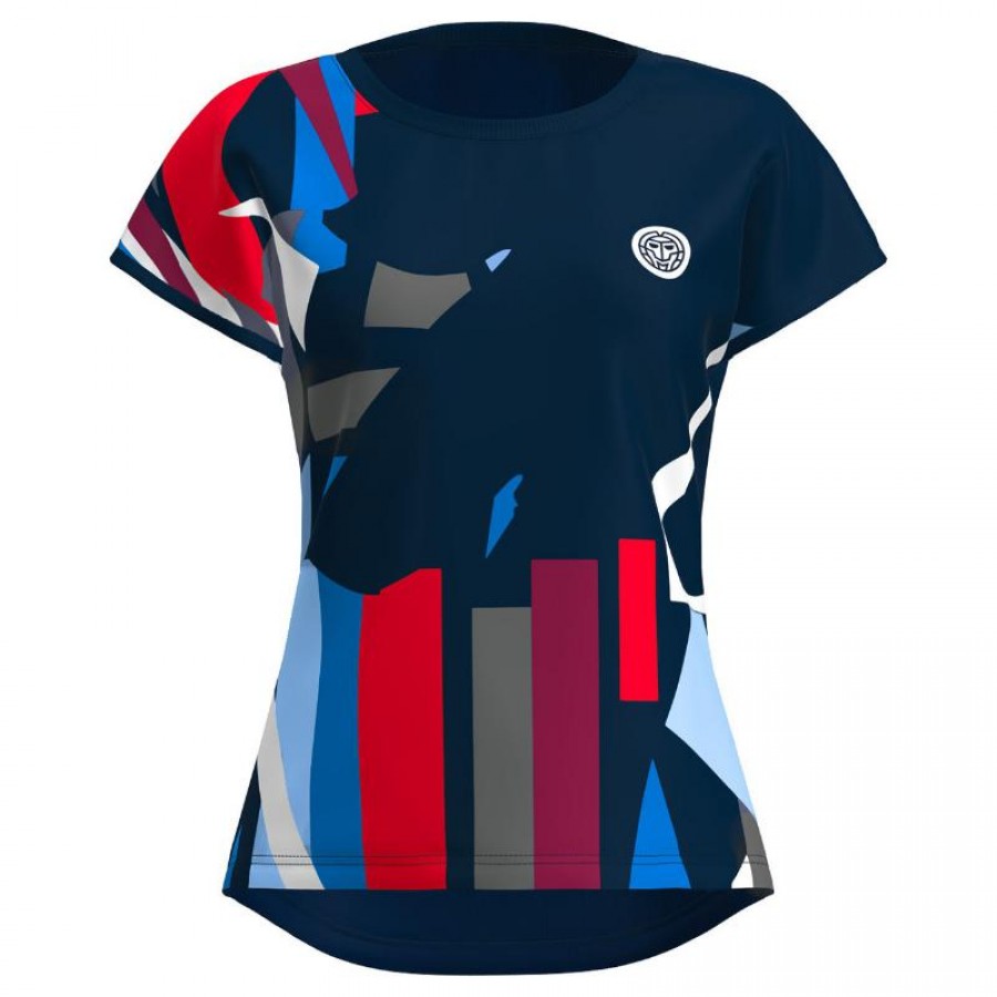 Bidi Badu New York Capsleeve Bleu Fonce Rouge Junior T-Shirt  Offre - Pas cher
