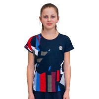 Bidi Badu New York Capsleeve Bleu Fonce Rouge Junior T-Shirt  Offre - Pas cher