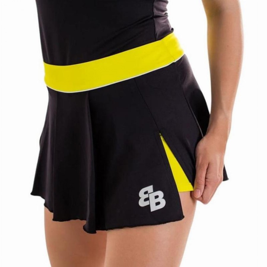 Jupe BB Shot Noir Jaune  Offre - Pas cher