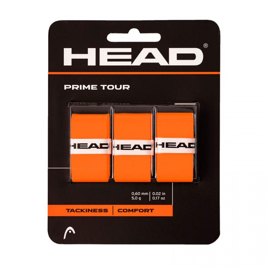 Overgrips Head Prime Tour Orange 3 Units  Offer + Cheap