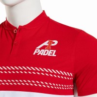 Polo Joma A1 Padel Blanco Rojo  Oferta + Barato