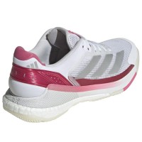 Zapatillas Adidas Crazyquick Boost Padel Blanco Plata Rosa Mujer  Oferta + Barato
