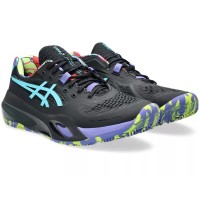 Tênis Asics Gel Resolution X Padel Preto Azul Aqua  Oferta + Barato