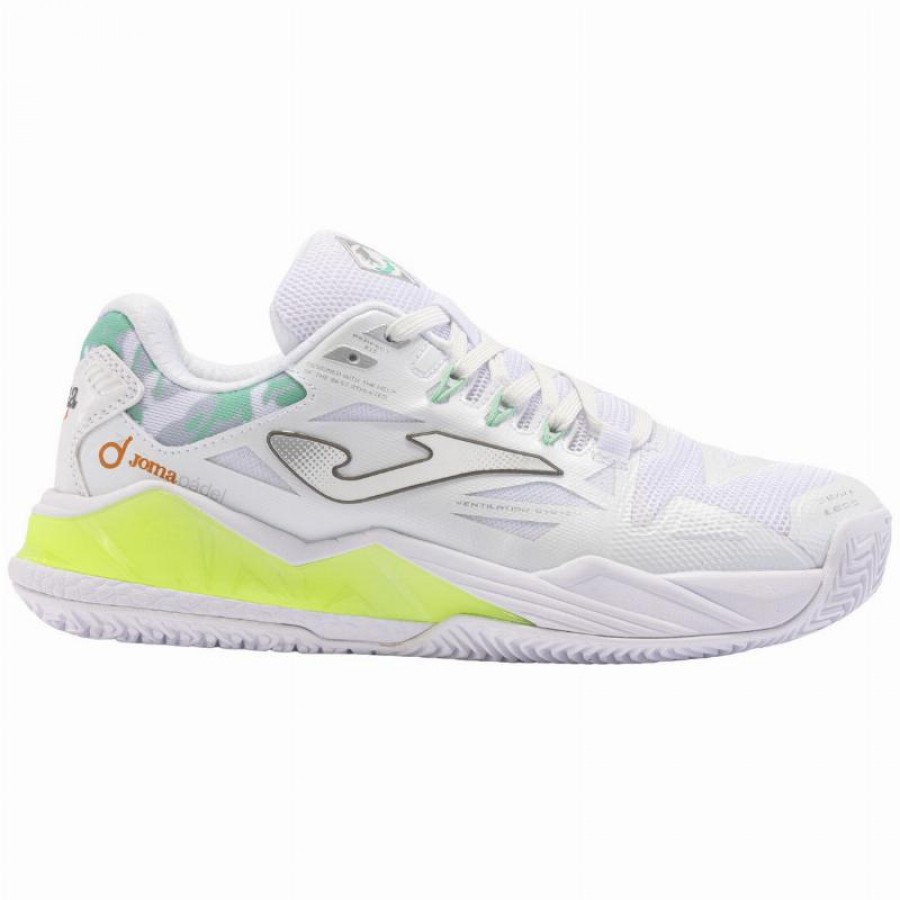 Tênis Joma Spin 2402 Branco Verde Feminino  Oferta + Barato